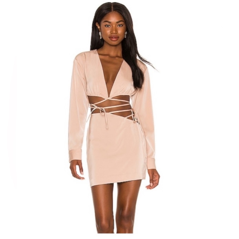 NBD Nude Elegant Mini Dress
